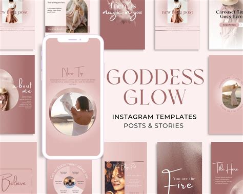 Rose Gold Canva Templates With Carousel Posts Blush Pink Instagram