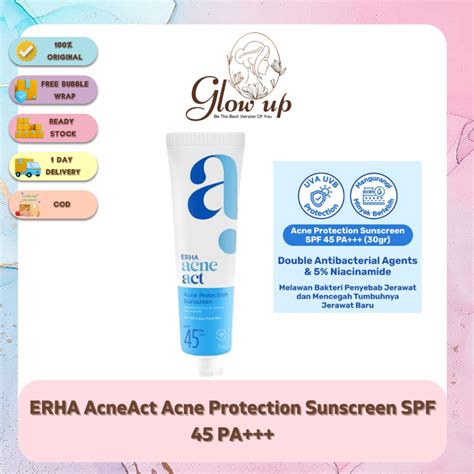 Jual Erha Acneact Acne Protection Sunscreen SPF 45 30g Shopee Indonesia