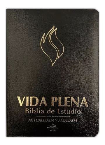 Biblia Estudio Rvr Vida Plena Piel Fabricada Negro Meses Sin