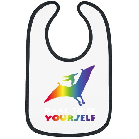 LGBT Dinosaur Dare To Be Yourself Bisexual Gay Lesbian Dino 4 Bibs Sold