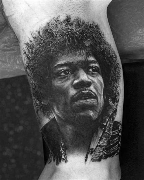 Jimi Hendrix Tattoo Rock Hall Of Fame Tribute Tattoos Psychedelic