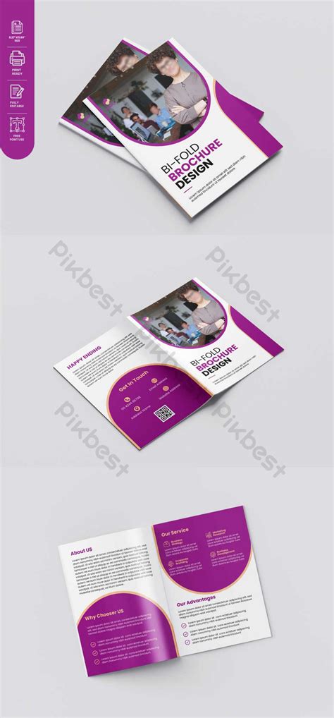 Corporate Business Bi-fold Brochure Templatelayout With Unique And Professional Design | AI Free ...