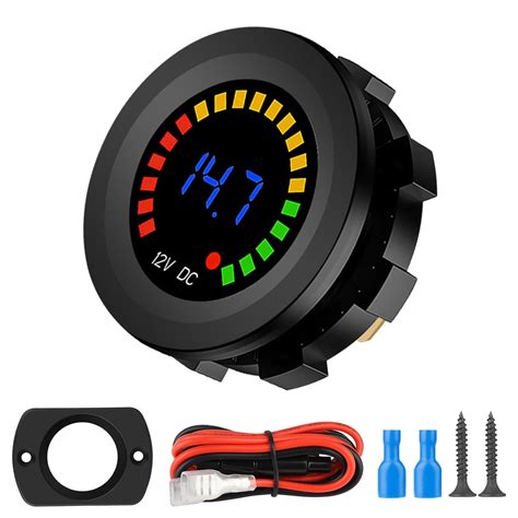 Linkstyle Battery Meter Waterproof DC 12V Voltmeter Waterproof LED