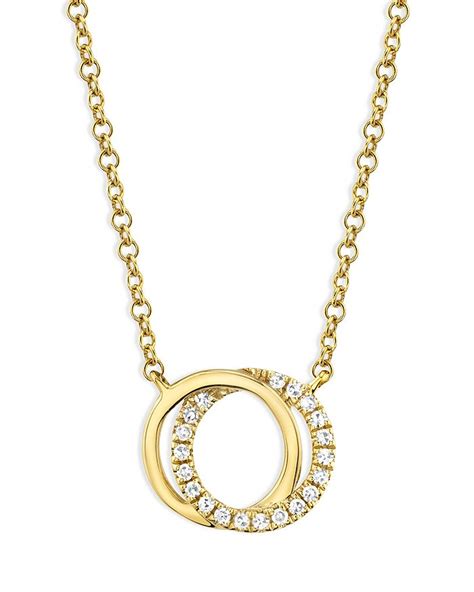 Moon And Meadow 14k Yellow Gold Diamond Love Knot Pendant Necklace 18