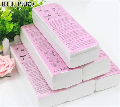 100 Pcs Hair Removal Depilatory Paper Nonwoven Epilator Wax Strip Paper