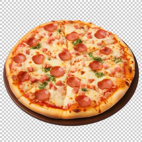 Pizza De Pepperoni Italiana Isolada Em Fundo Transparente PSD Premium