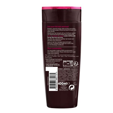 LOreal Elvive Full Resist Fragile Hair Reinforcing Shampoo 400ml