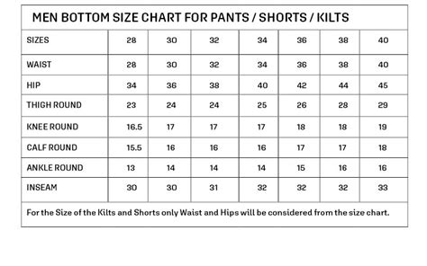 Size Guide Size Chart