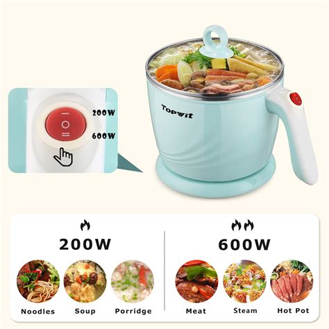 Topwit Electric Hot Pot Mini Electric Cooker Noodles Cooker Electric