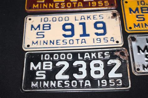 51 52 53 54 55 Minnesota Motorcycle License Plates