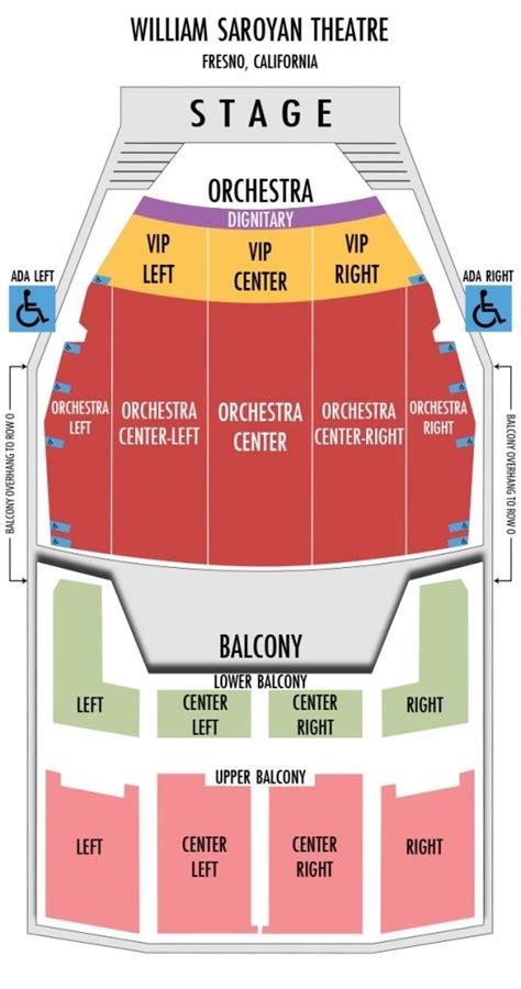 Incredible Saroyan Theater Seating Chart Di 2020