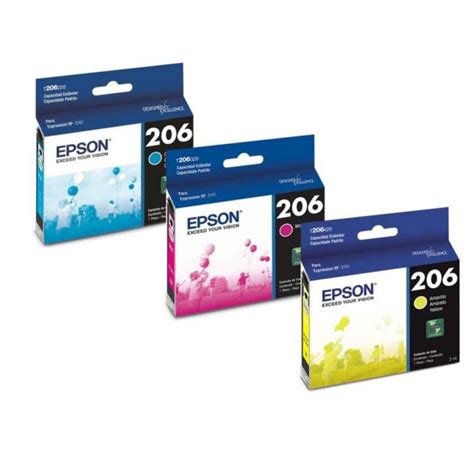 Pack De Cartuchos Originales Epson T206 3 Colores Para XP 2101