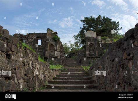 Daulatabad Deogiri Fort Steps Aurangabad Maharashtra India Stock