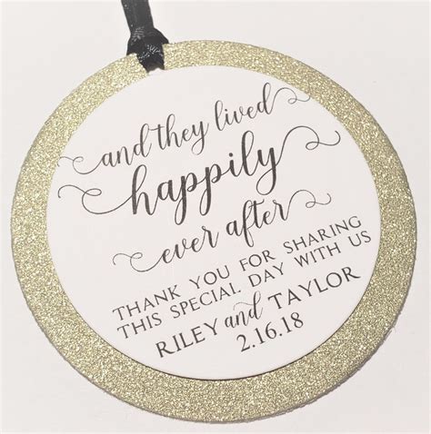 Happily Ever After Wedding Favor Tags Wedding Thank You Tags - Etsy