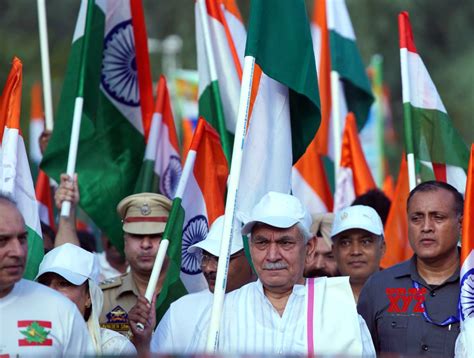 Srinagar Jammu And Kashmir Lt Governor Manoj Sinha Flags Off A