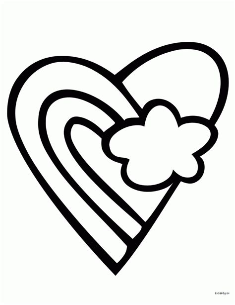 Rainbow Heart Print Coloring Pages Coloring Pages