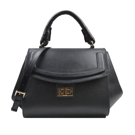 Bolsa Couro Floter Preto V22 Jorge Bischoff Sapatos Bolsas E