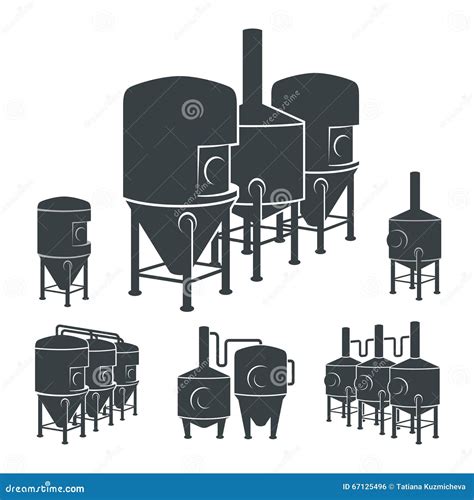 Set Beer Brewery Elements Icons Logos Vector Stock Vector Image 67125496