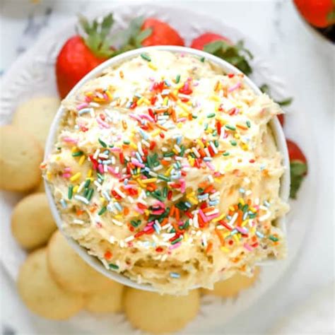 Funfetti Cake Batter Dip No Bake