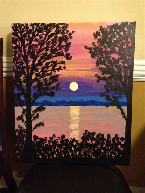 Pin by Michelle Davis on My Paintings | Sunset canvas painting, Canvas ...