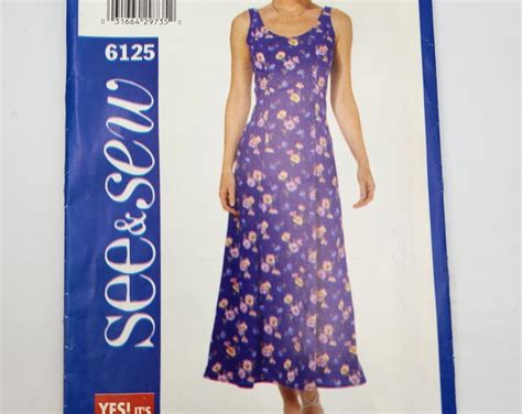 Butterick See And Sew Sewing Pattern 6125 Misses Dress Etsy