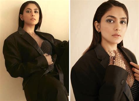 Mrunal Thakur Makes A Statement In Her Bewitching Black Pantsuit With A