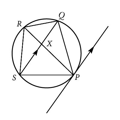 In The Given Figure Pqrs Is A Cyclic Quadrilateral Its Diagonals Pr