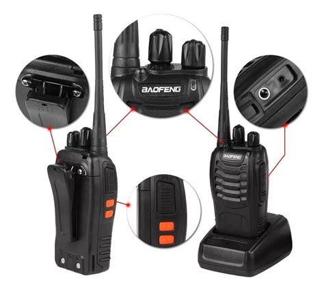 6 Radios Portatil Baofeng Bf 888s Uhf 2 Con Manos Libres 1 703 00