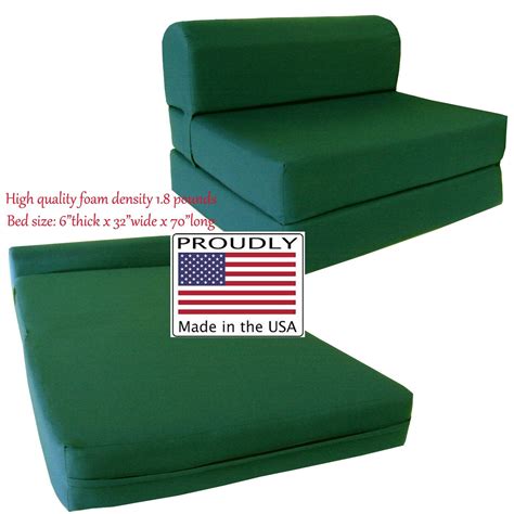 Twin Flip Chair Folding Foam Beds Portable Sofa Bed Couch 6x32x70 Hunter Ebay