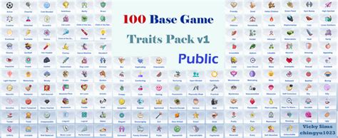 Pack Traits Pour Le Jeu De Base Partie Mod Sims Amaz Sims