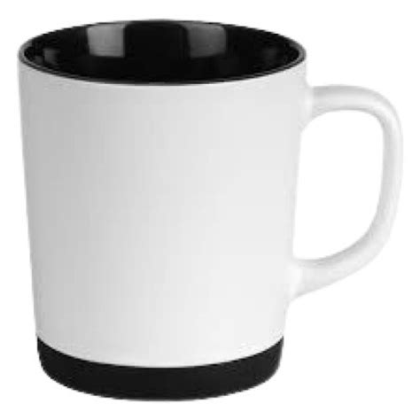 180 Ml Size White With Black Polished Sublimation Mugs Design Plain At