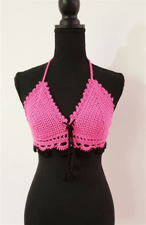 Hot Petunia Bikini Top Etsy