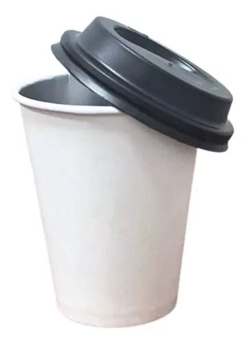 Vaso De Polipapel Descartable Oz Con Tapa Cc X U