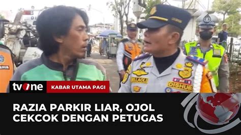 Tak Terima Kendaraan Diangkut Ojol Cekcok Dengan Petugas Dishub Saat