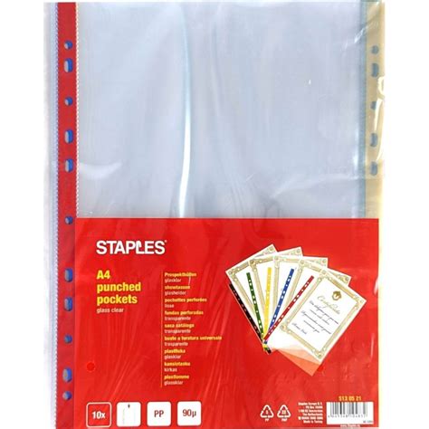 Lot De Pochettes Plastique Transparentes Staples