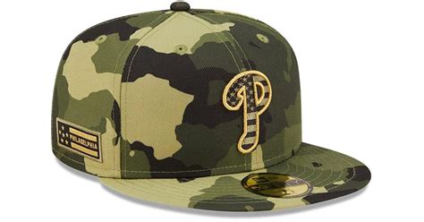 KTZ Synthetic Camo Philadelphia Phillies 2022 Armed Forces Day On Field