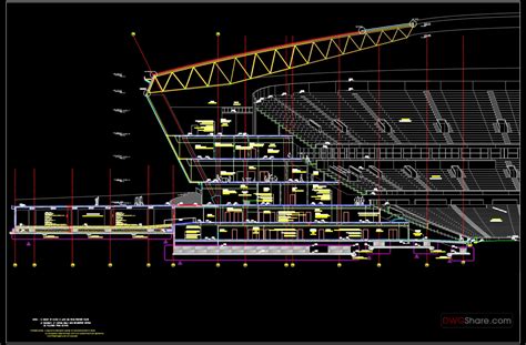 Stadium Section Details Autocad File Dwg Free Cad Blocks Download Dwg Models For Architects