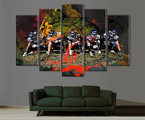 Football Team Canvas Art Football Wall Decor Football | Etsy