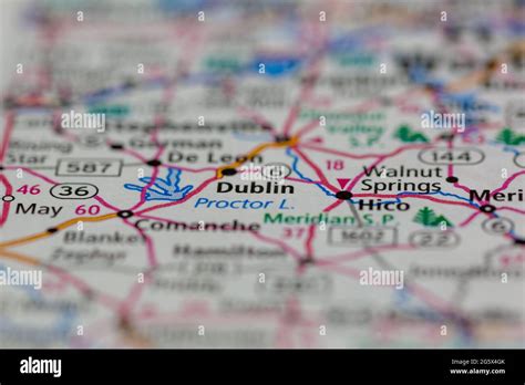 Dublin Texas USA shown on a Geography map or Road map Stock Photo - Alamy