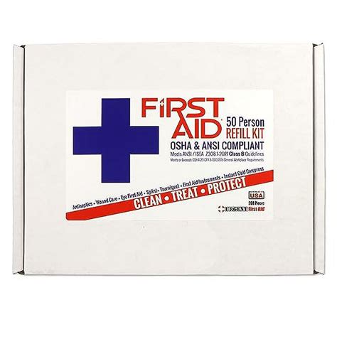 OSHA ANSI First Aid Kit Refill Upgrade 50 Person 208 Pieces ANSI