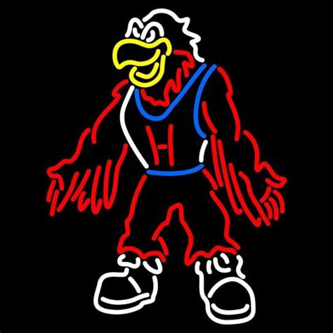 Custom Hartford Hawks Mascot 1984 Pres Logo NCAA Neon Sign Neon Sign USA – Custom Neon Signs ...