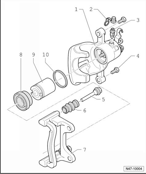 Revue Technique Automobile Volkswagen Golf 5 Étrier de frein CI 38 et