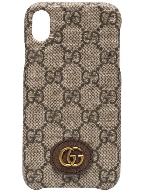 Gucci Ophidia Iphone Xr Case Farfetch In 2020 Gucci Brown Canvas Supreme Logo