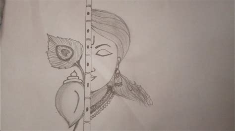 How To Draw Lord Shree Krishna । Shree Krishna Thakur Drawing For Beginners Youtube