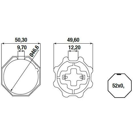 Adaptador Octagonal Mm Para Persiana Enrollable Almot Y