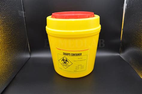 5l Medical Sharp Container Biohazard Waste Bin With Cylinder Type