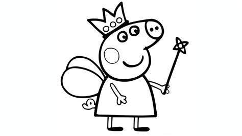 Peppa Pig Fairy Coloring Pages