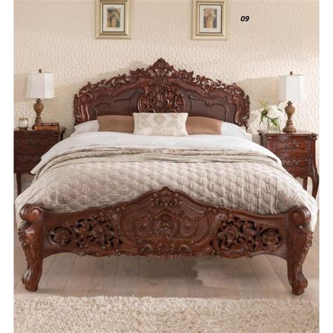 Royal Brown Wooden Double Bed For Home Size Dimension L X W Cm