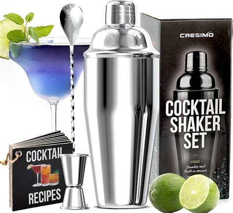 750ml Cocktail Shaker Set 3 Teiliges Cocktail Set Mit Integriertem