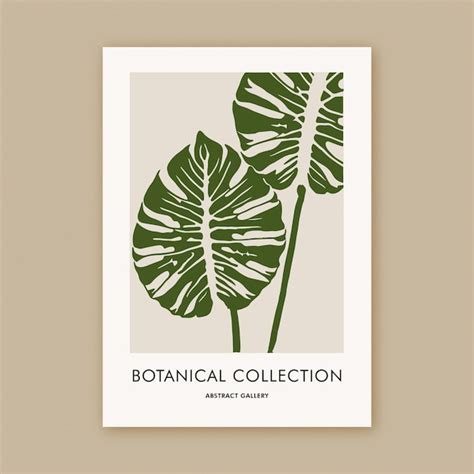 Ein Poster Auf Dem Botanische Sammlung Steht Premium Vektor